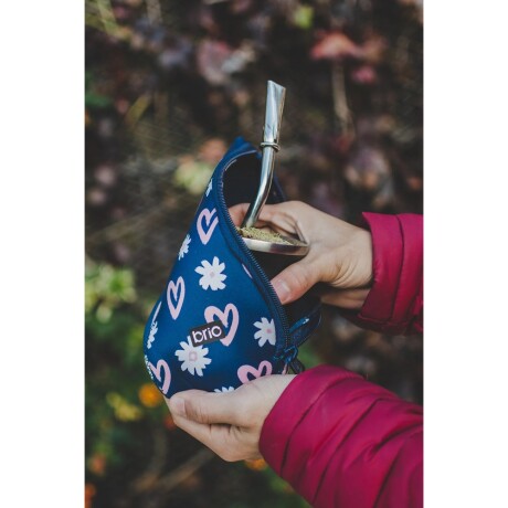 Funda para Mate Neopreno Brio AZUL-CORAZONES