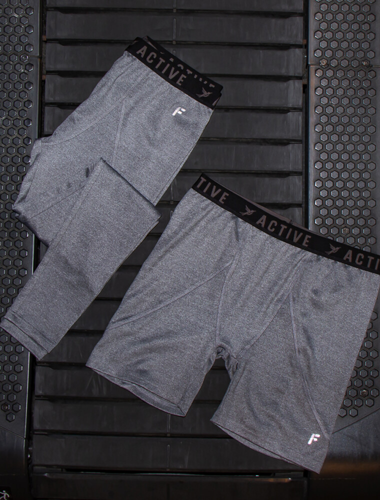 Calza Deportiva Larga Gris Melange