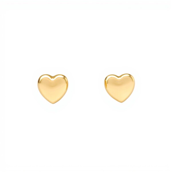 Caravanas Corazón de oro - Oro bajo - Sin piedra- CA8073 sinpiedra