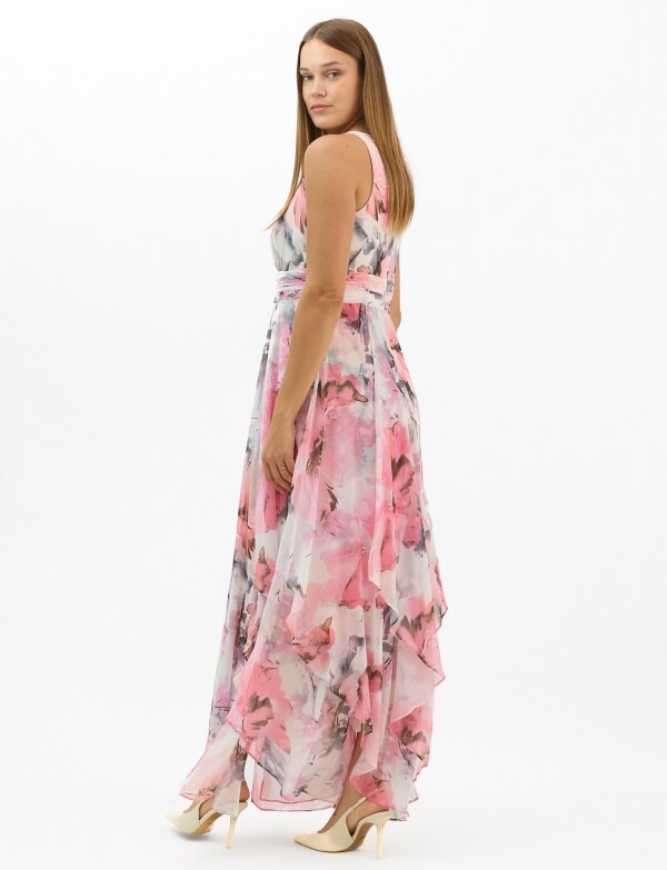 Vestido Largo Estampado Floral MULTI/ROSA