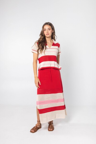 FALDA KNIT Crudo Beige