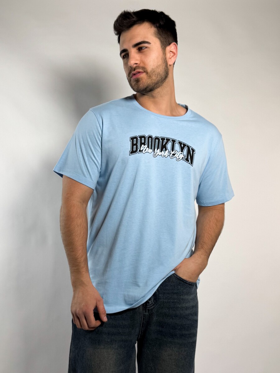Remera estampada Buley - Celeste 