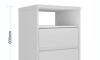Mesa de Luz 2 Cajones SOUTH Plus Blanco