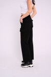 Pantalón cargo de gabardina Negro