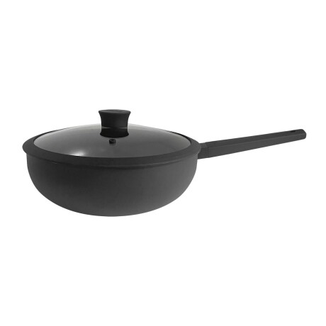 WOK C/ANTIADHERENTE Y TAPA ALUMINIO NEGRO DAY18