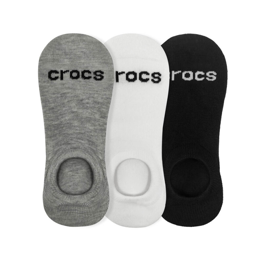 Medias Crocs Low Show (Solid) Unisex Grey/multi