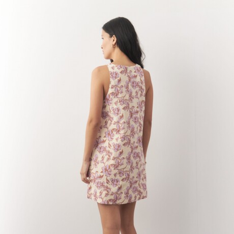 VESTIDO HOLLY PRINT Crudo