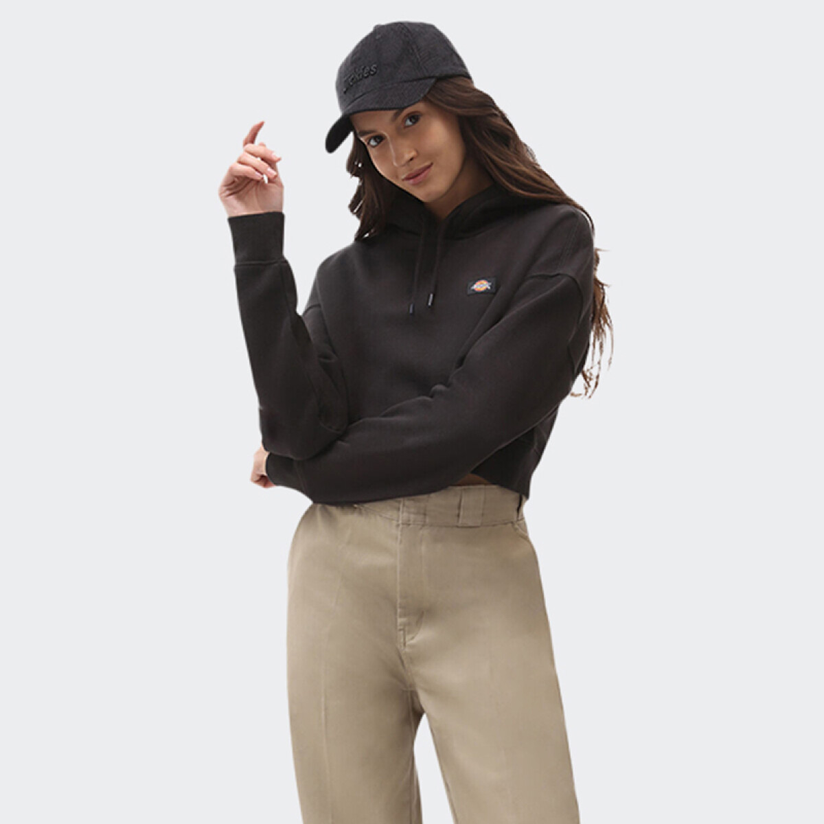 Buzo Dickies Oakport Cropped Hoodie - Negro 