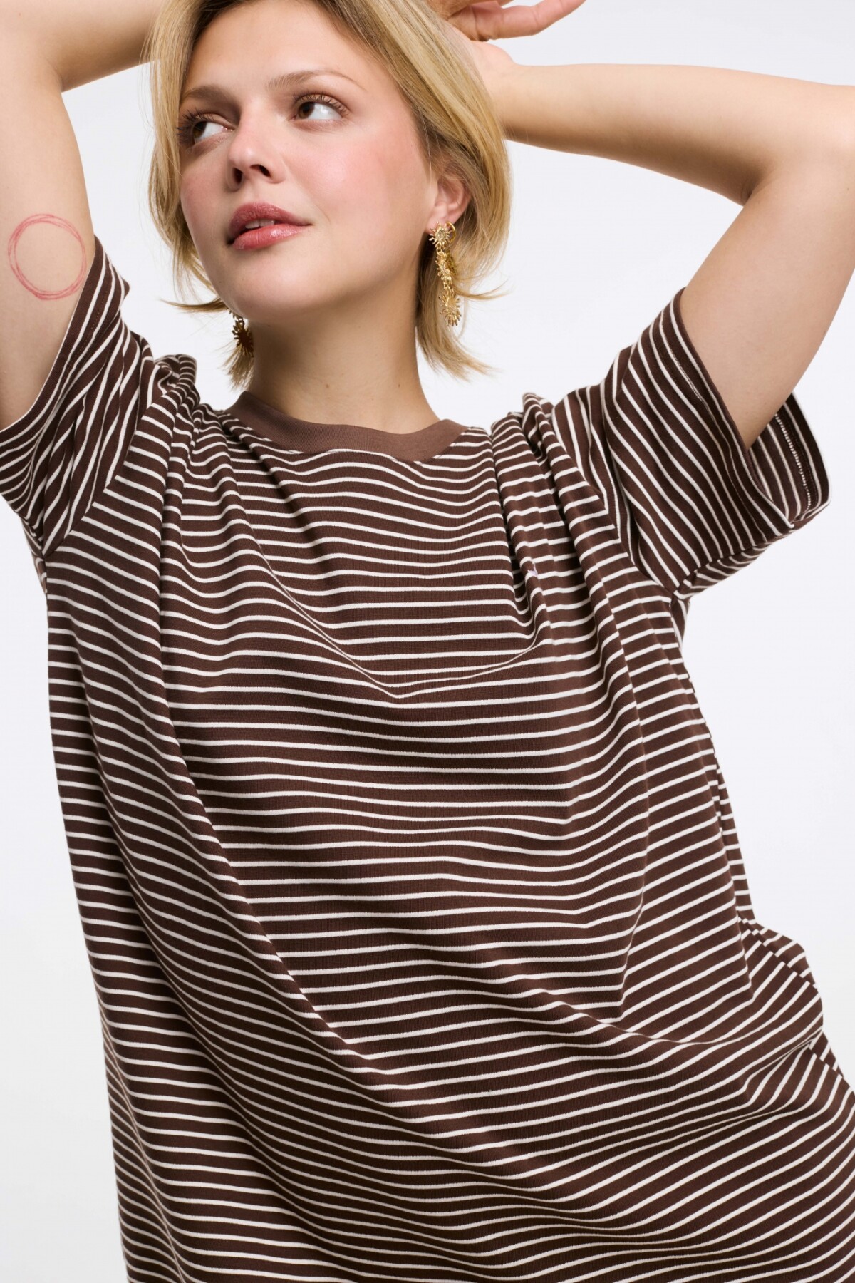 Remera Anto Rayas Marrón