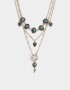 Collares Cortos Piedra Collar Corto De Metal - Plateado