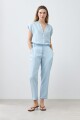 Pantalón pijama de lyocell azul claro