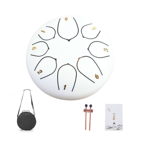 Tambor instrumento musical mediano Blanco