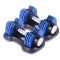 Set x2 mancuernas ajustable con base 12kg Azul