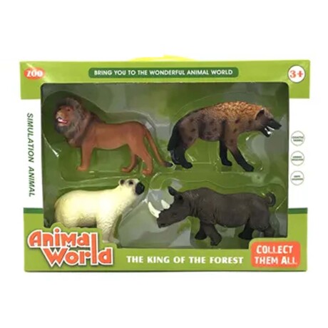 Set Colección de Animales de la Selva 4 Figuras en Plástico Set Colección De Animales De La Selva 4 Figuras En Plástico