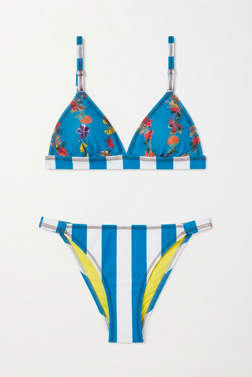 BIKINI LEBLON - RAYAS AZUL 