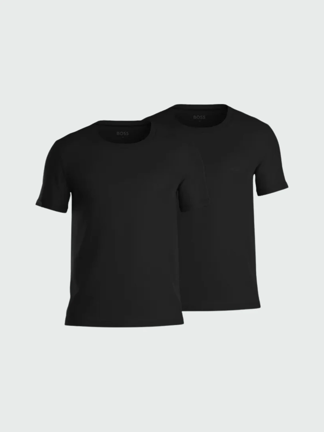 BOSS Black - Pack 2 Camisetas Interiores Algodón Logo Negro