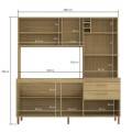 COCINA COMPACTA 8 PUERTAS 2 CAJONES BLUME - LOURO FREIJO/CINZA COCINA COMPACTA 8 PUERTAS 2 CAJONES BLUME - LOURO FREIJO/CINZA