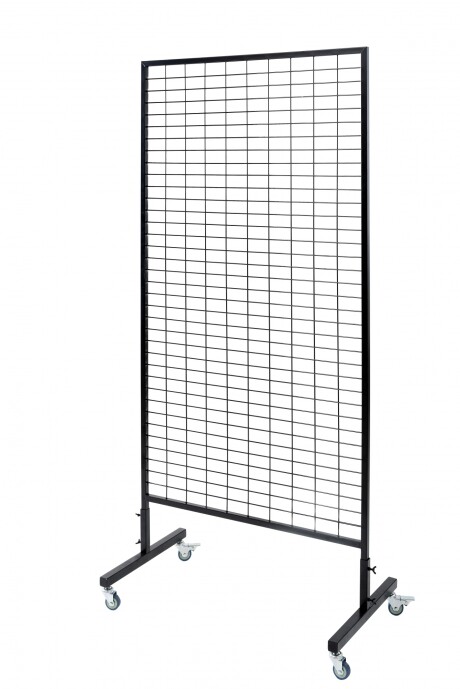 Exhibidor Metal Reja Ruedas Negro Exhibidor Metal Reja Ruedas Negro