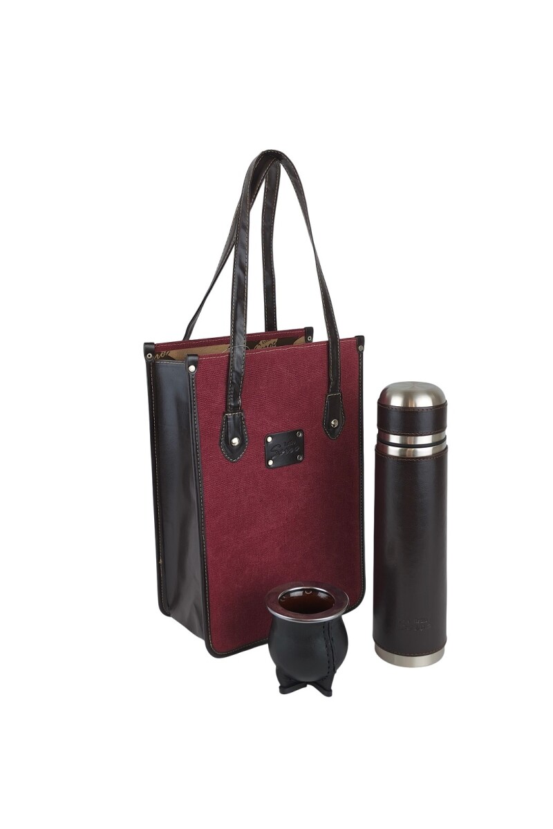 Set matero matera tipo bolso bordo
