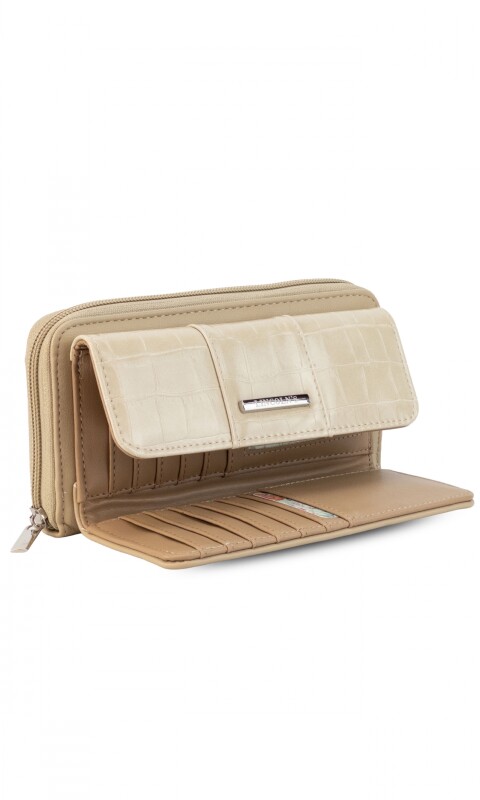 BILLETERA GLADIOLO MANTECA