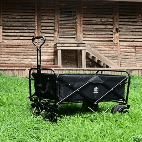 Carro Plegable Reforzado Camping Expandible Rueda de 8cm Negro