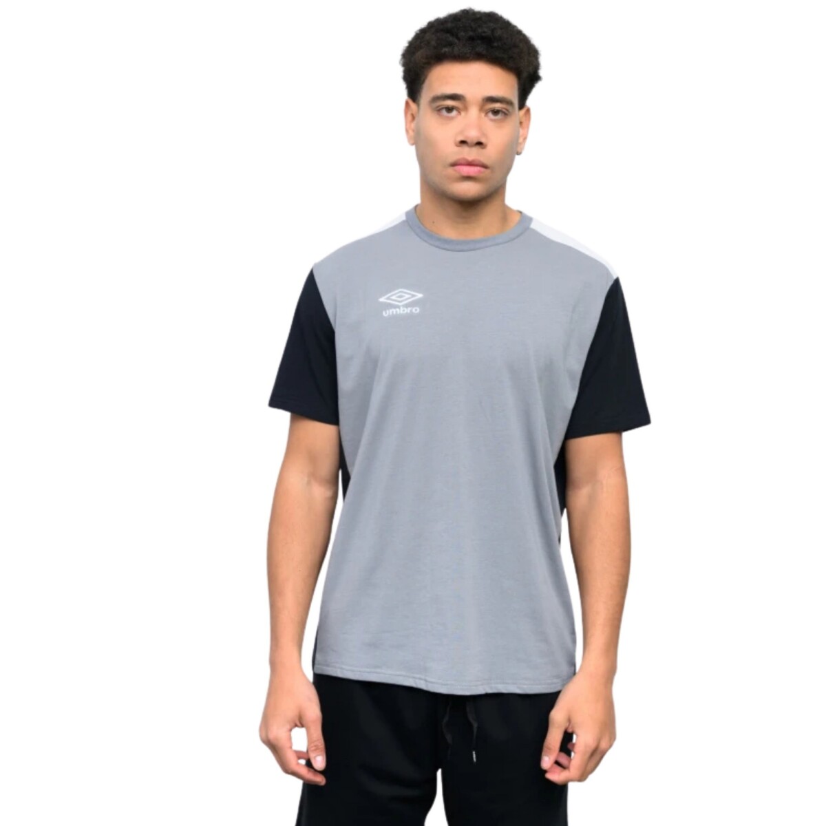 UMBRO REMERA CUTS - Negro-gris 