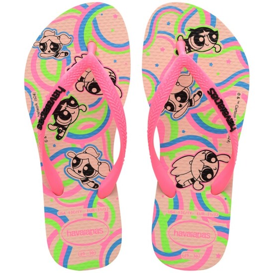 Ojotas Havaianas Kids Slim Powerpuff Girls Rosa