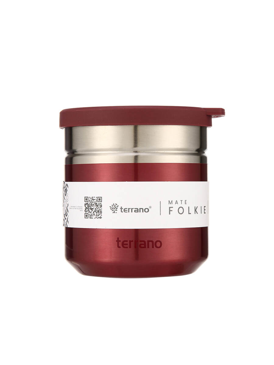 Mate Folkie Metalizado - Rojo 