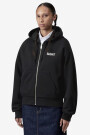 W' HOODED SCHOOLING JACKET Negro