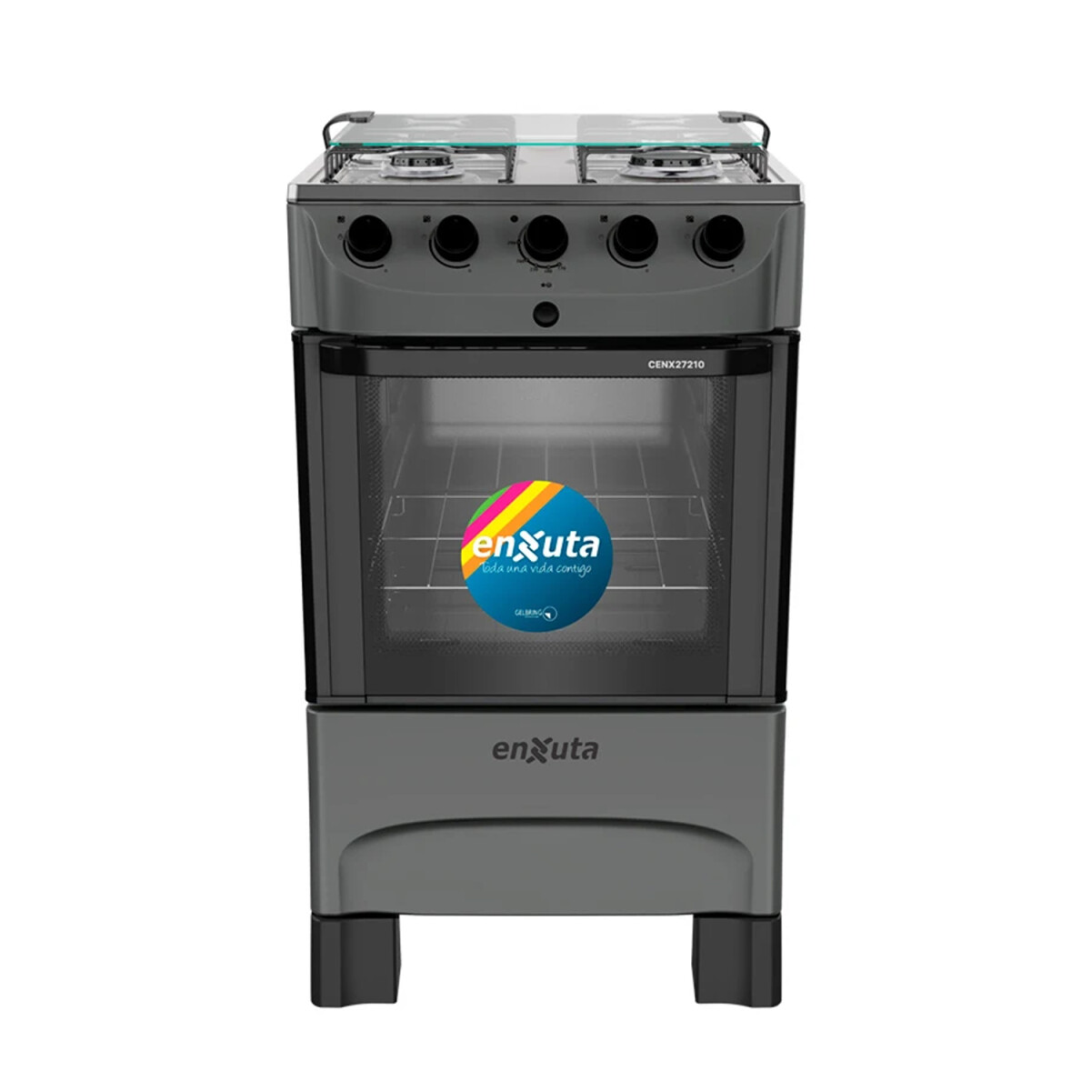 Cocina Enxuta 4 Hornallas Y Horno Supergas Termocupla - COCINA ENXUTA SUPERGAS CENX27210T GRIS 