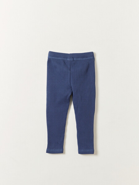 Calza rib Azul