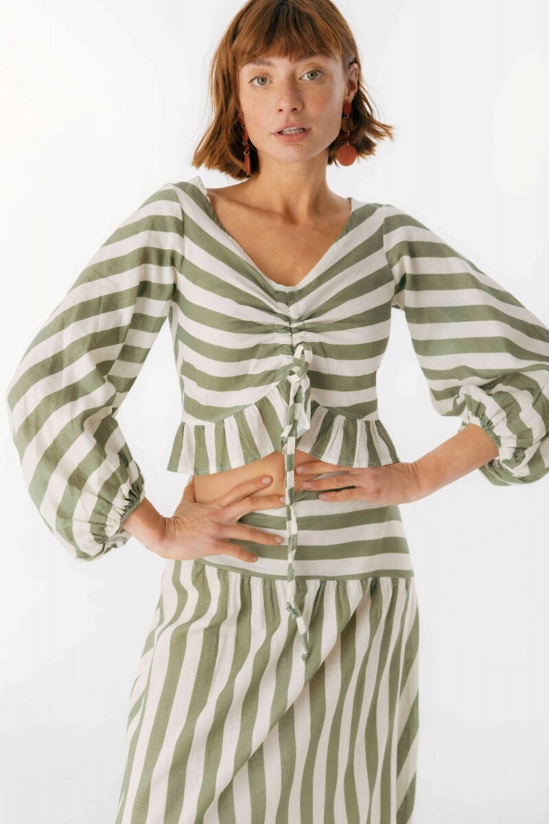 Top Zeia Rayas Verde