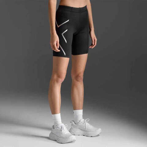 Short Training Core Compression Mujer Black/silver