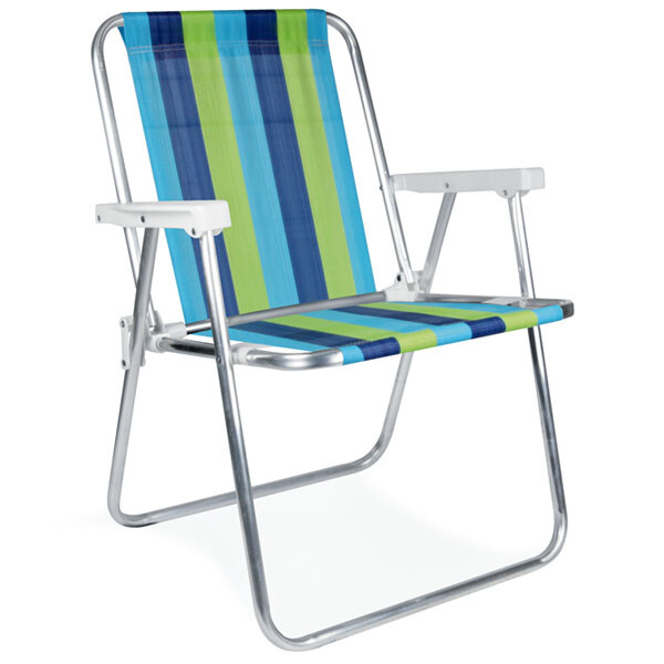SILLA ALTA ALUMINIO AZUL