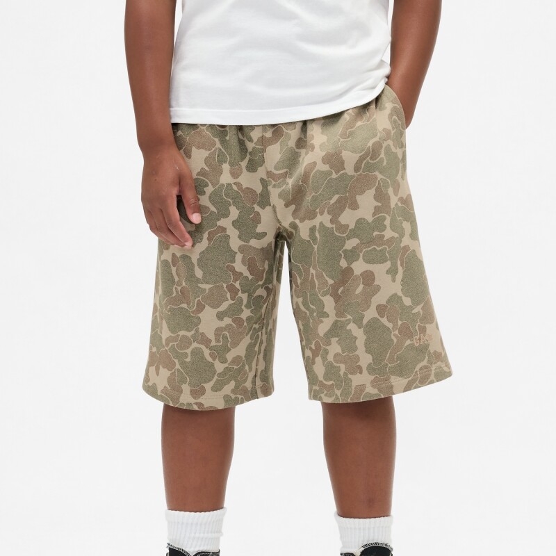 BAGGY FLEECE SHORT NEUTRAL CAMO