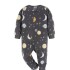 Pijama Micropolar con pie Gerber Gris Planetas