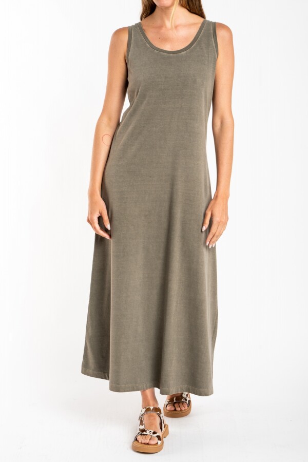 Vestido Algodon Lavado Safari
