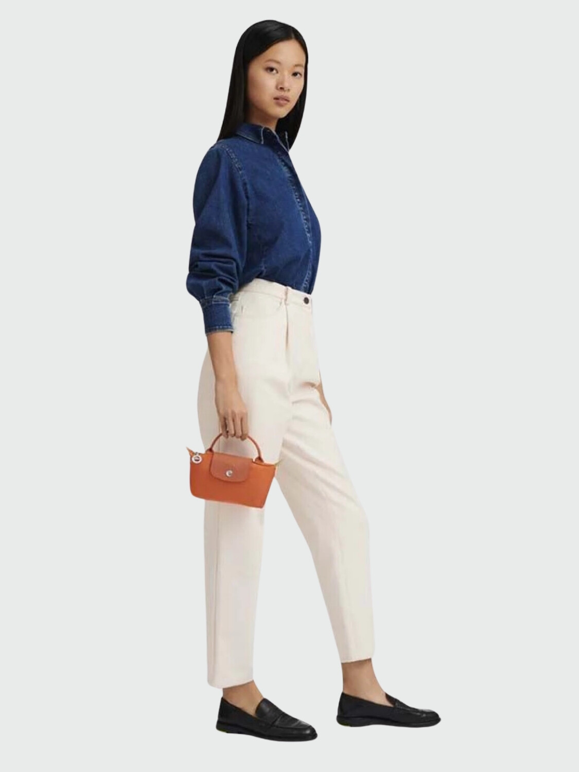 Longchamp -Neceser, Le Pliege Green Naranja