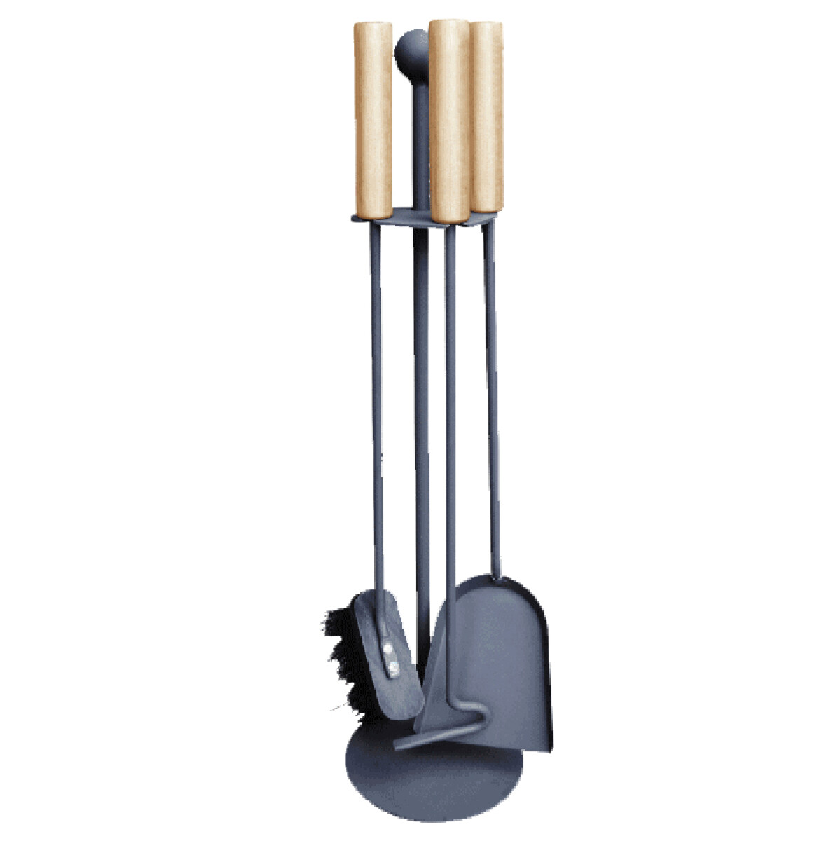 JUEGO ATIZADOR 4 PZAS NEGRO BASE REDONDA AG240 KASSEL ++ - N/a 