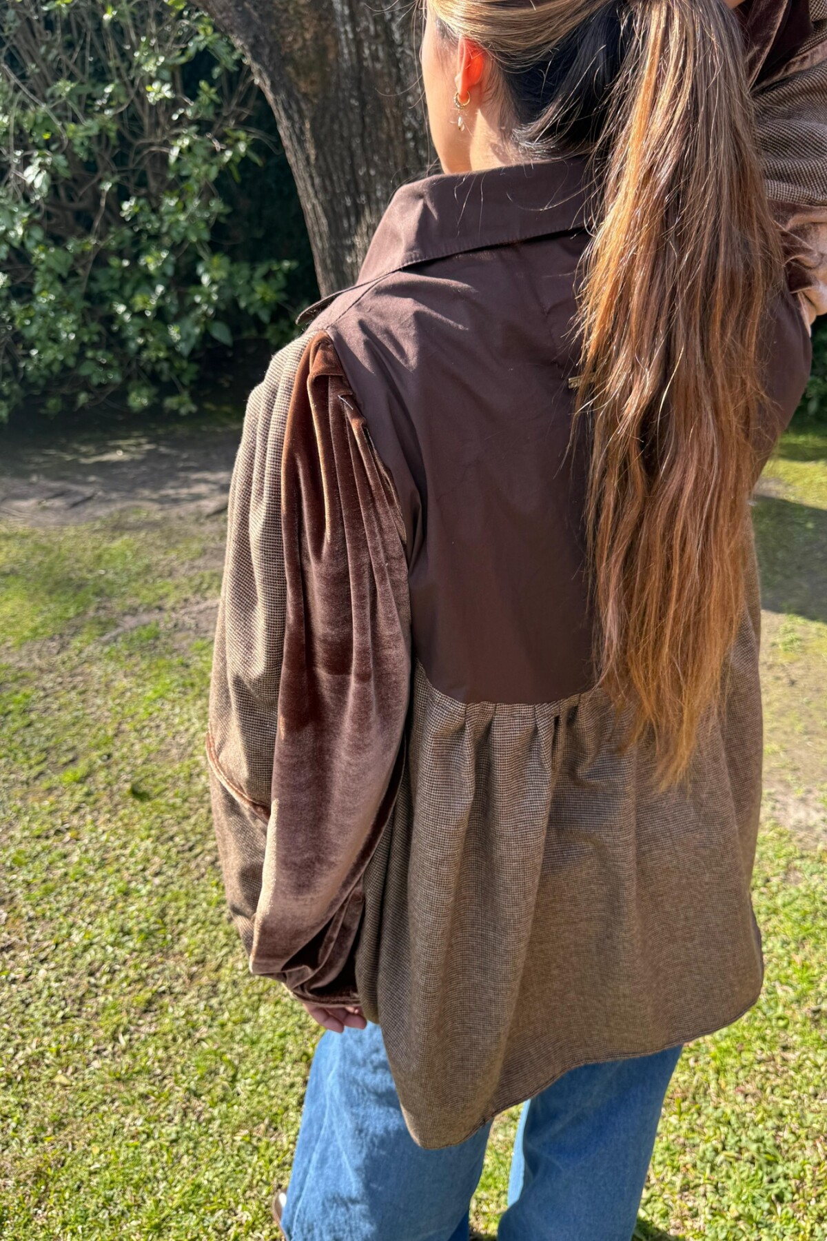 Prince Shirt Chocolate / Tweed Beige