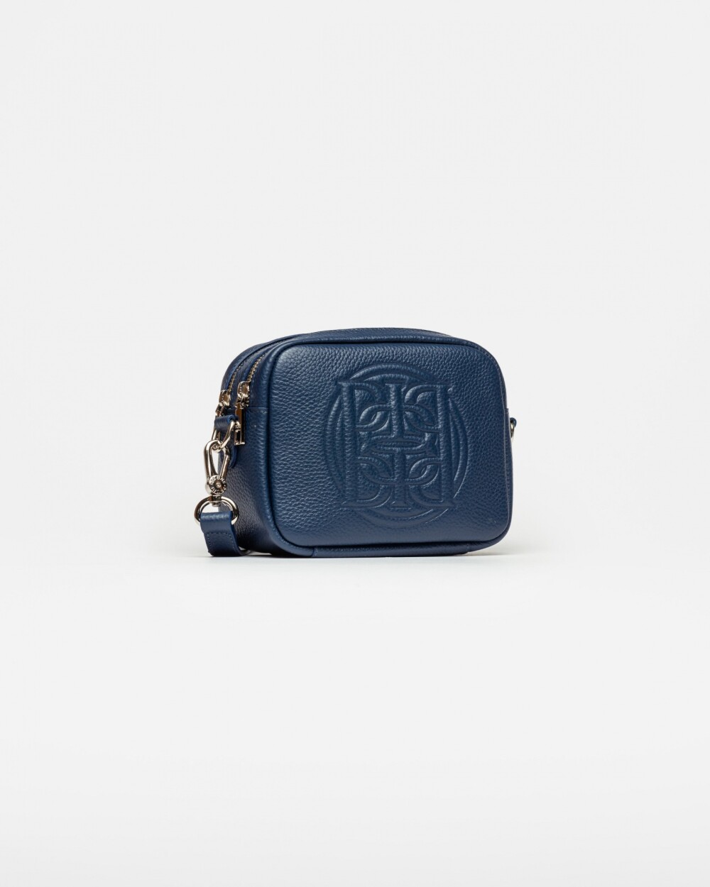 Bandolera Eterial en cuero graneado Marine Blue