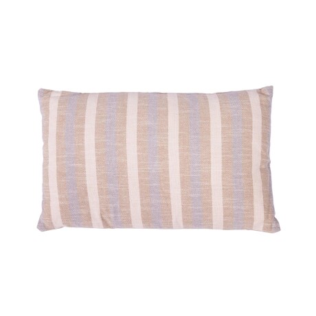 ALMOHADON ALGODON NATURAL-BEIGE TRES RAYAS BEIGE