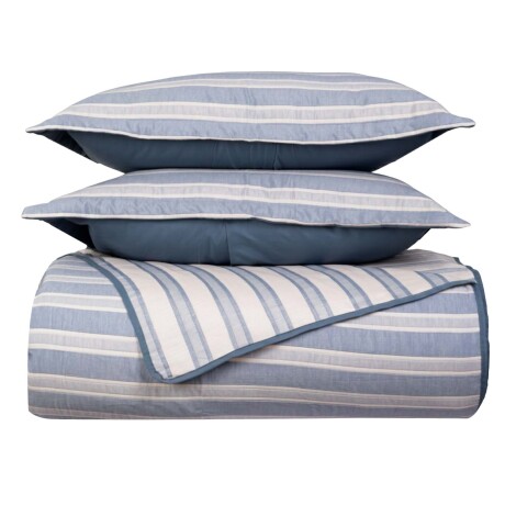 SET CUBRECAMA 1 PLAZA ALGODON-Y-POLIESTER AZUL MATRESS