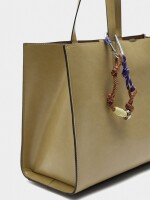 Bolso Shopper Con Colgante crudo