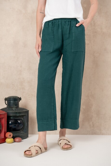 Pantalón de lino Verde italia