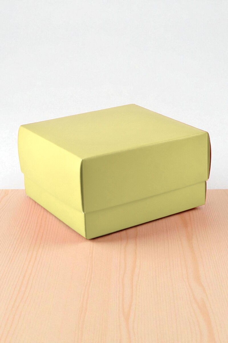 Caja Rectangular 15x16x9 cm - AMARILLO PASTEL 