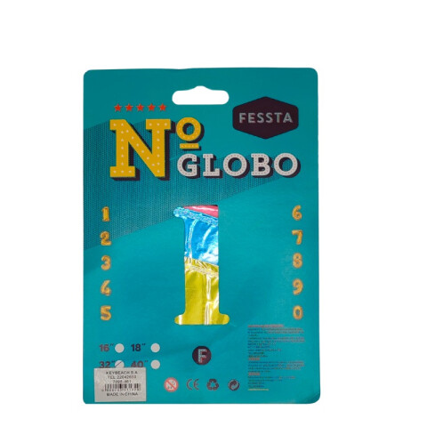 Globo Fessta Número 32" Multicolor UNO