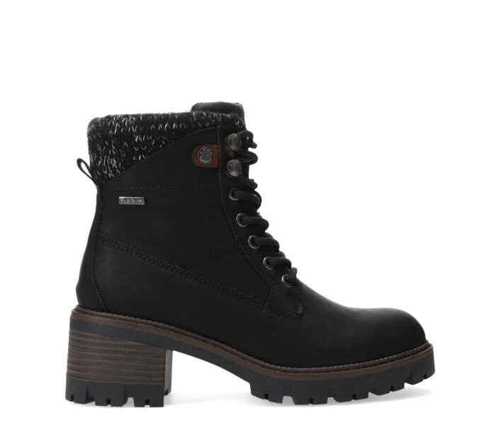 Botas de Mujer Miss Carol LAURION acordonada con Taco Negro