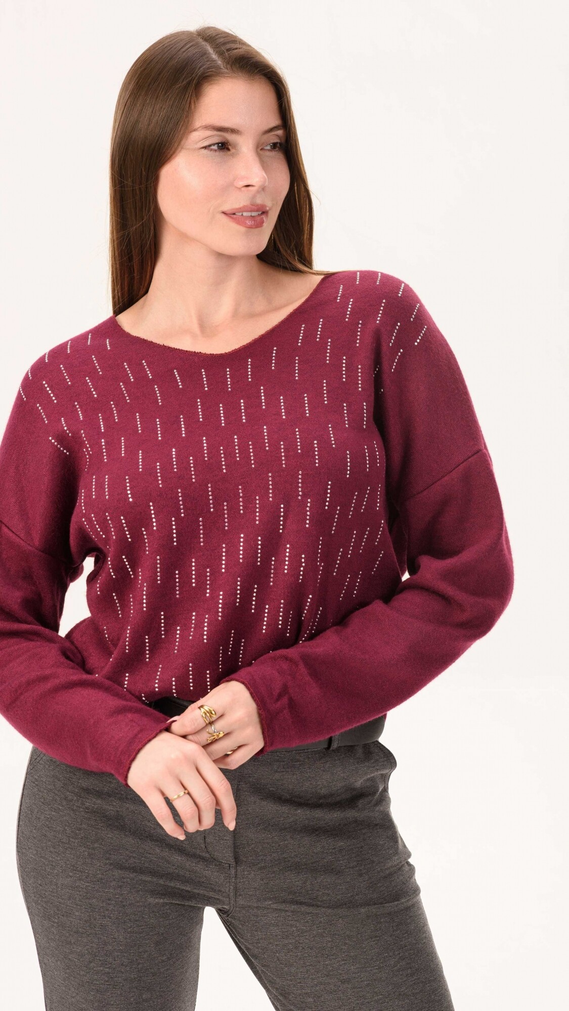 Sweater Praga Bordó