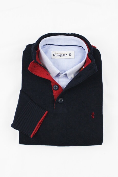 Buzo Regata Premium Azul con Rojo
